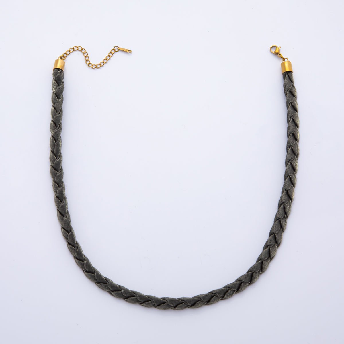 Handmade Fabric Braided Bandana Necklace 17 inch long WA - 880 - DLUXCA