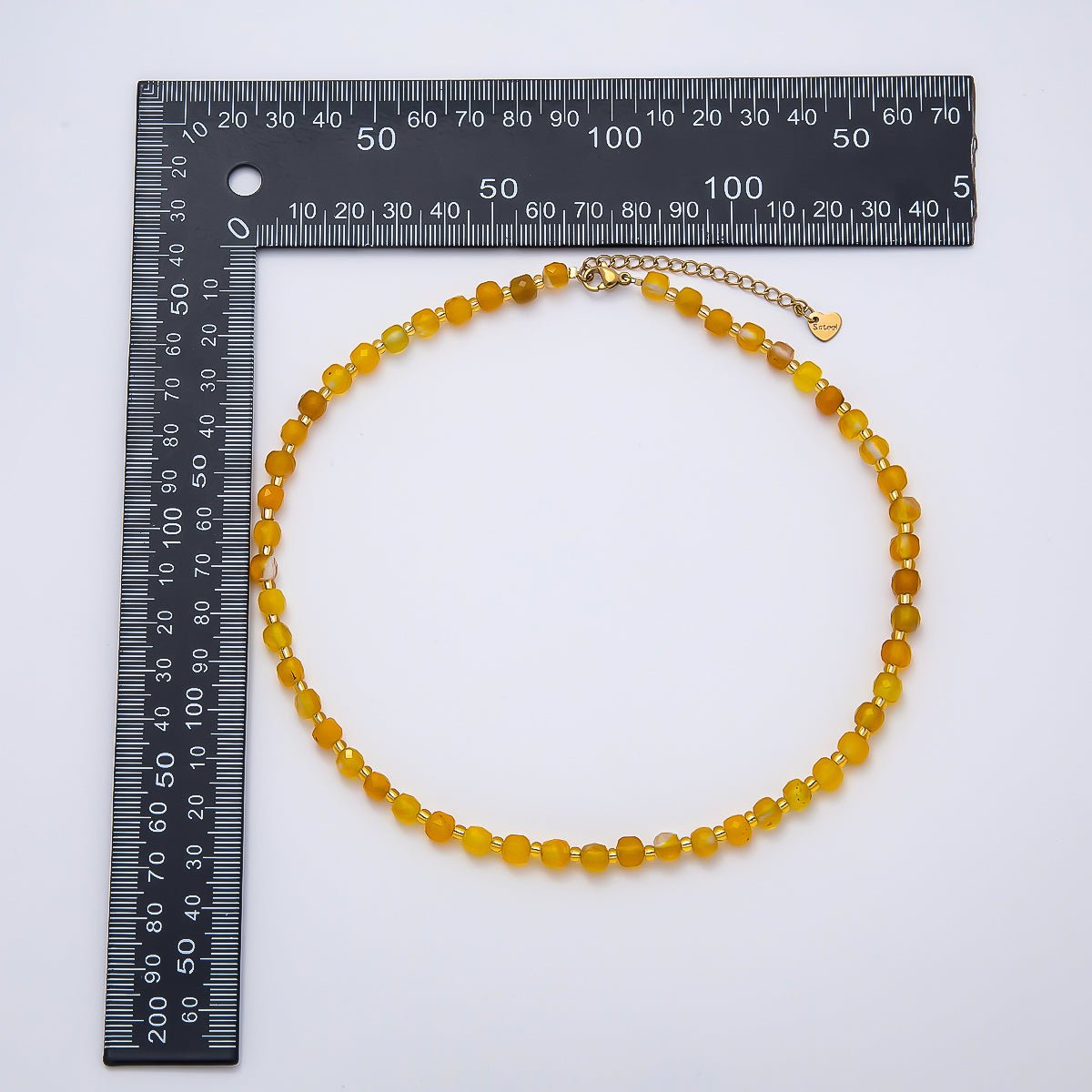 Handmade Stainless Steel 3mm Square Gemstone Chain 16 Inch Necklace | WA-04657 ~ WA-04663 - DLUXCA