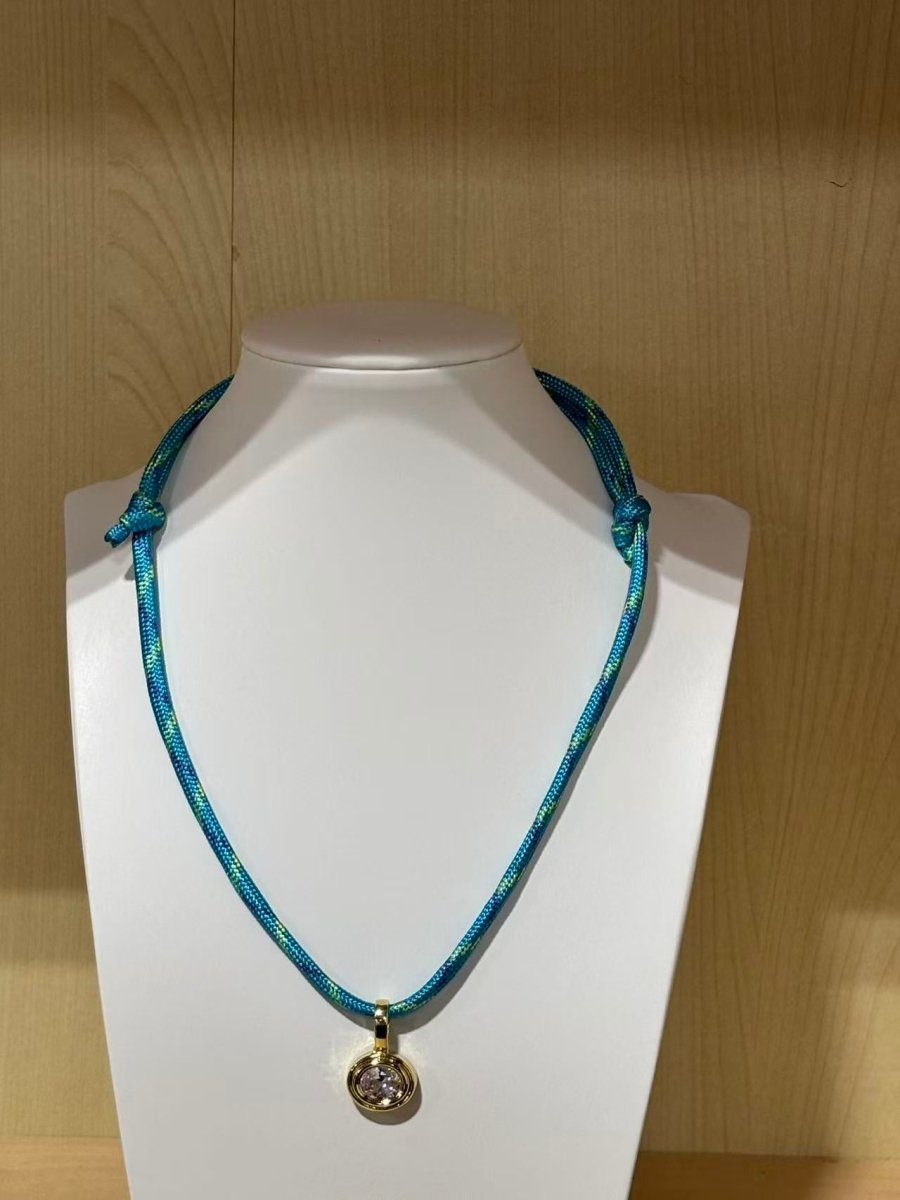 HANDMADE Summer Cotton Cord Paracord Adjustable Necklace - DLUXCA