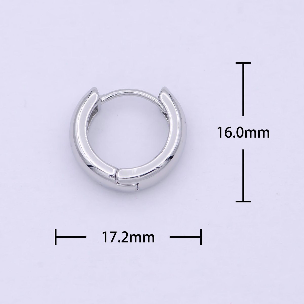 HUGGIE EARRING 18mm - Hoops,9.8mm - 18K Small Loops, Huggie Hoop Earring, Hoop Earrings Q - 348 Q - 392 - DLUXCA