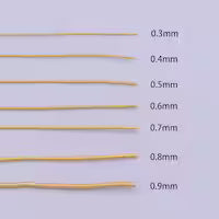 Gold plated non tarnish beading wire for craft supply copper wire tarnish resistant jewelry making 18, 20, 21, 22, 24, 26, 28 gauge 5 meter