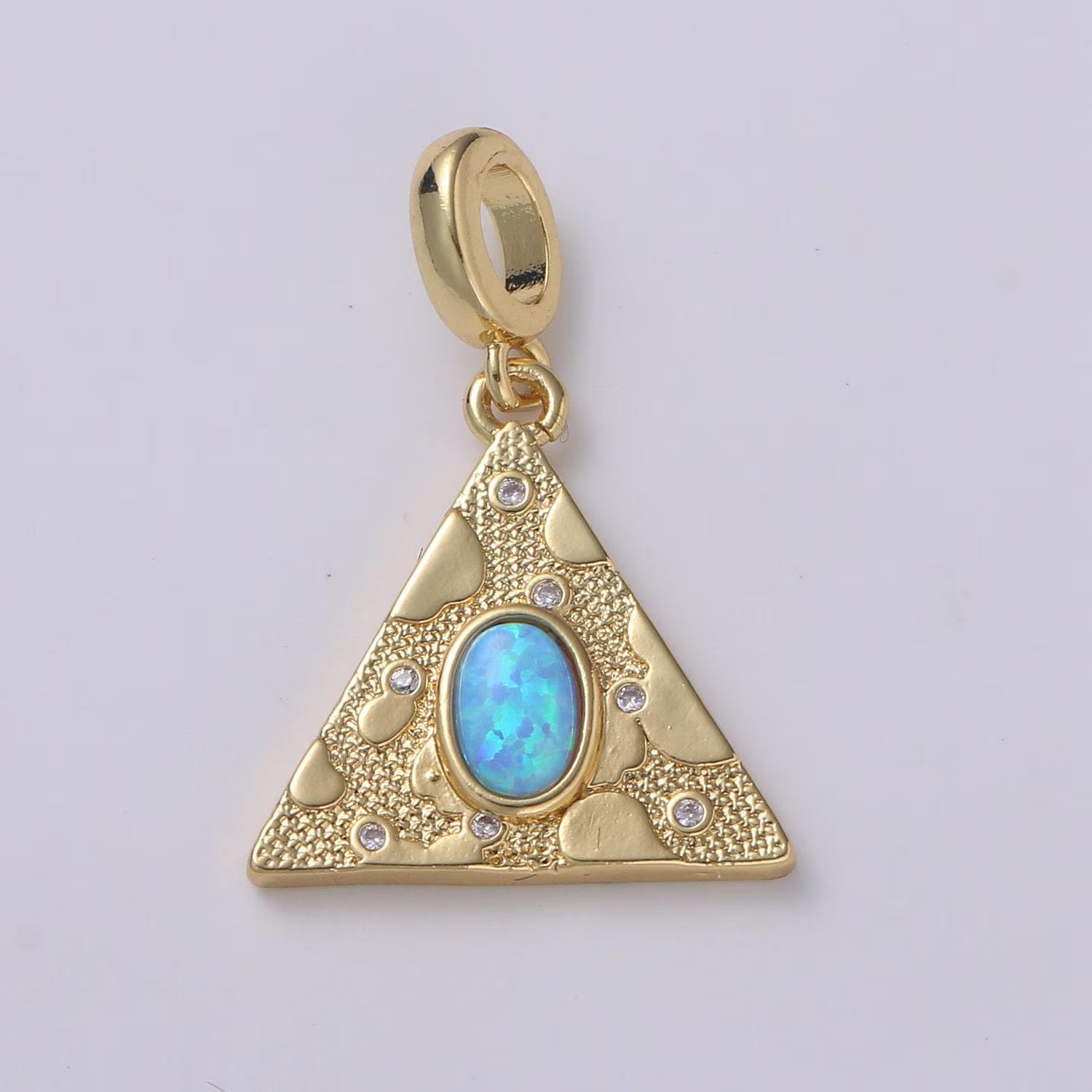Dainty pendant triangle opal charm for necklace bracelet earring/geometric charm dangle for jewelry making supply h-307 h-309 h-384 h-387