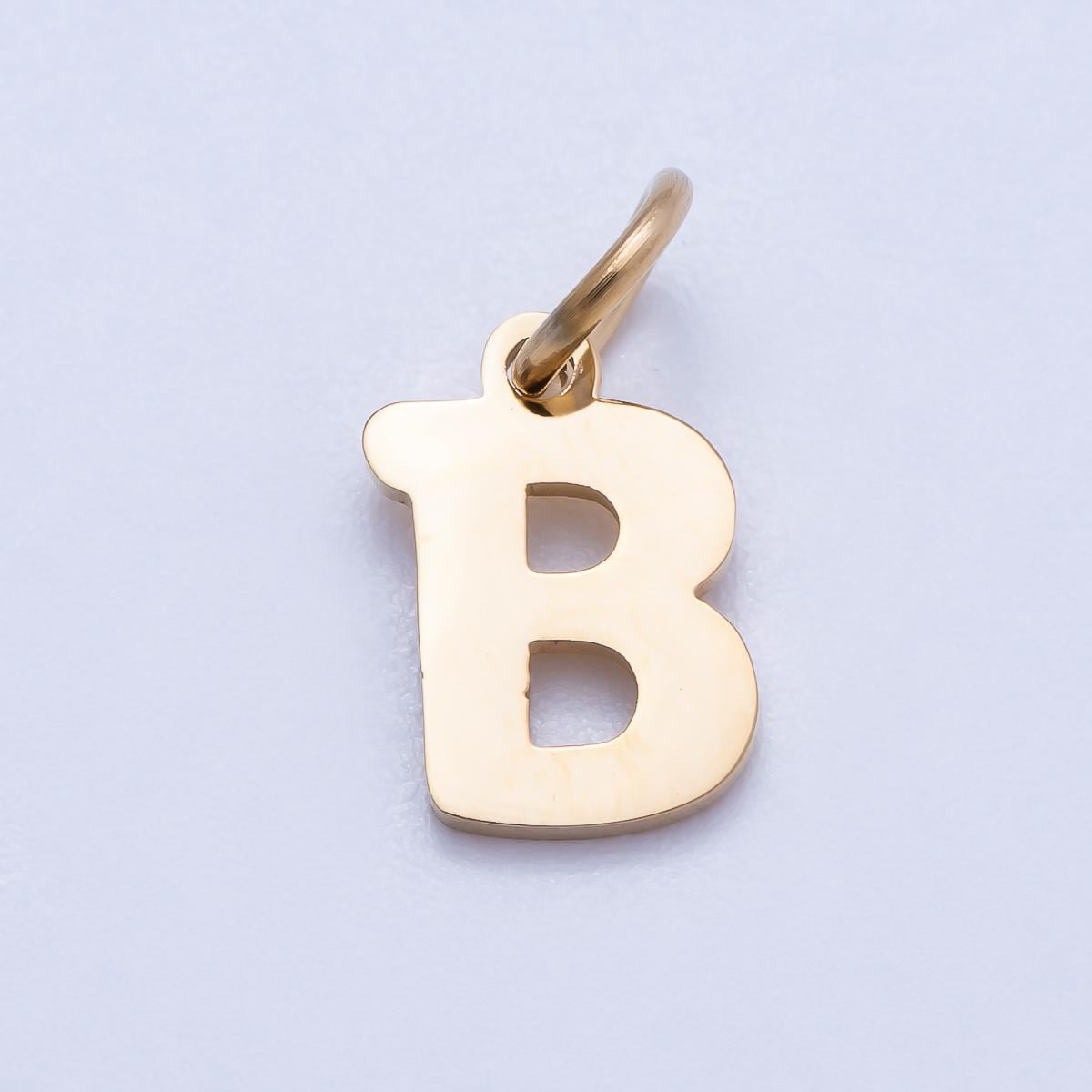 PVD Gold Plated Comic Font Initial Charm Dainty Alphabet Charm for Personalized Jewelry Tarnish Free Charms-667
