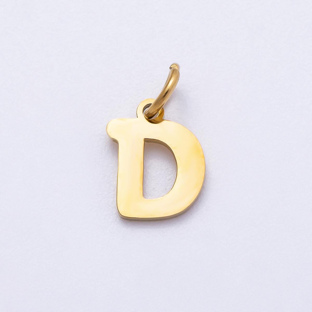 PVD Gold Plated Comic Font Initial Charm Dainty Alphabet Charm for Personalized Jewelry Tarnish Free Charms-667