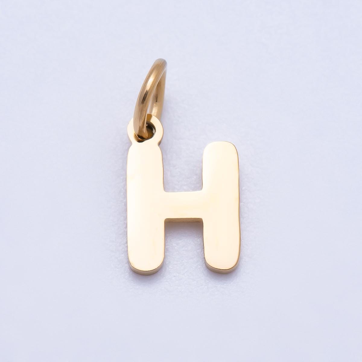 PVD Gold Plated Comic Font Initial Charm Dainty Alphabet Charm for Personalized Jewelry Tarnish Free Charms-667