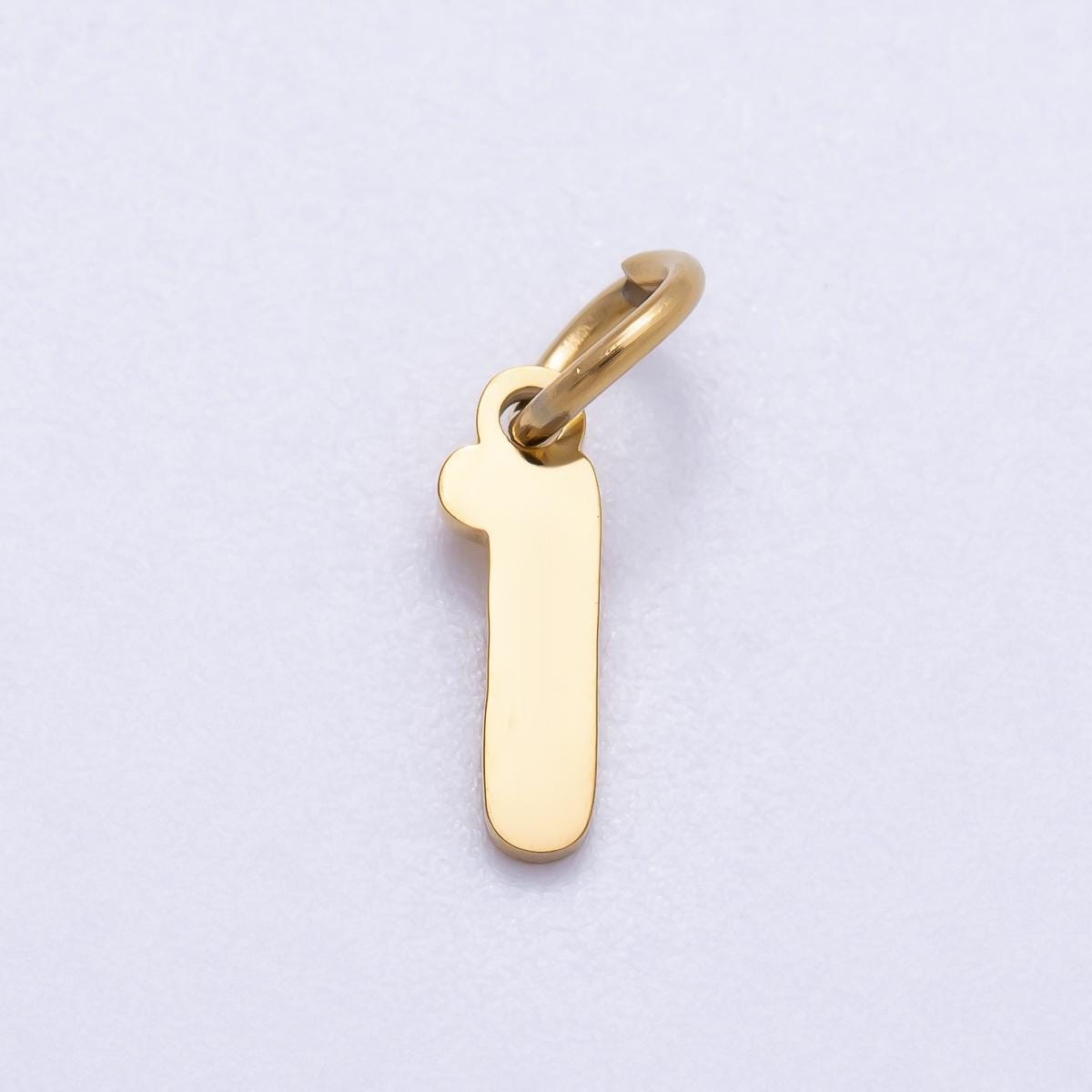 PVD Gold Plated Comic Font Initial Charm Dainty Alphabet Charm for Personalized Jewelry Tarnish Free Charms-667