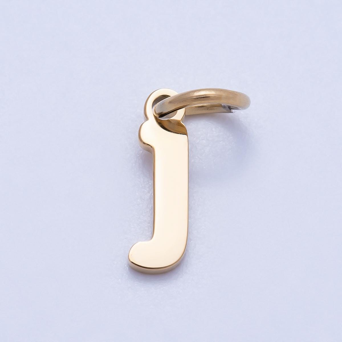 PVD Gold Plated Comic Font Initial Charm Dainty Alphabet Charm for Personalized Jewelry Tarnish Free Charms-667