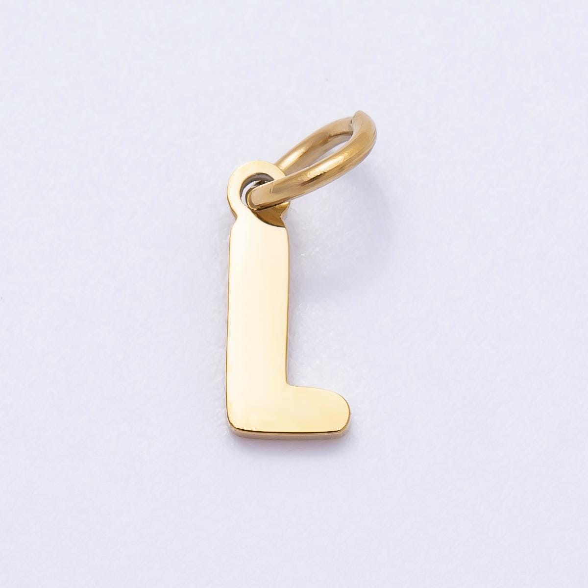 PVD Gold Plated Comic Font Initial Charm Dainty Alphabet Charm for Personalized Jewelry Tarnish Free Charms-667