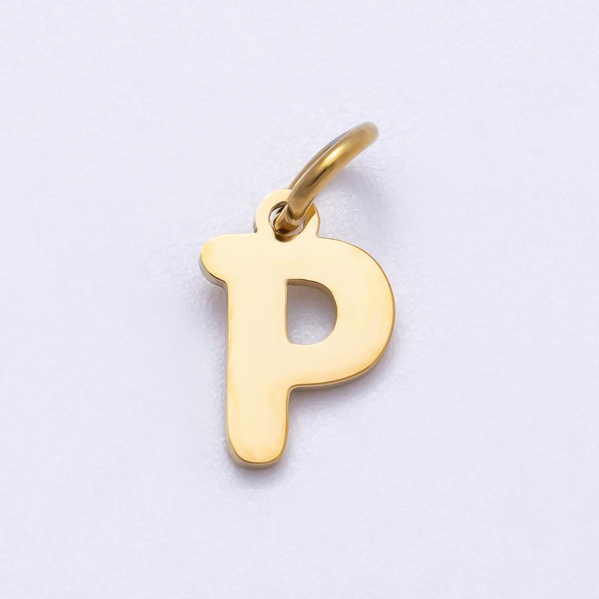 PVD Gold Plated Comic Font Initial Charm Dainty Alphabet Charm for Personalized Jewelry Tarnish Free Charms-667