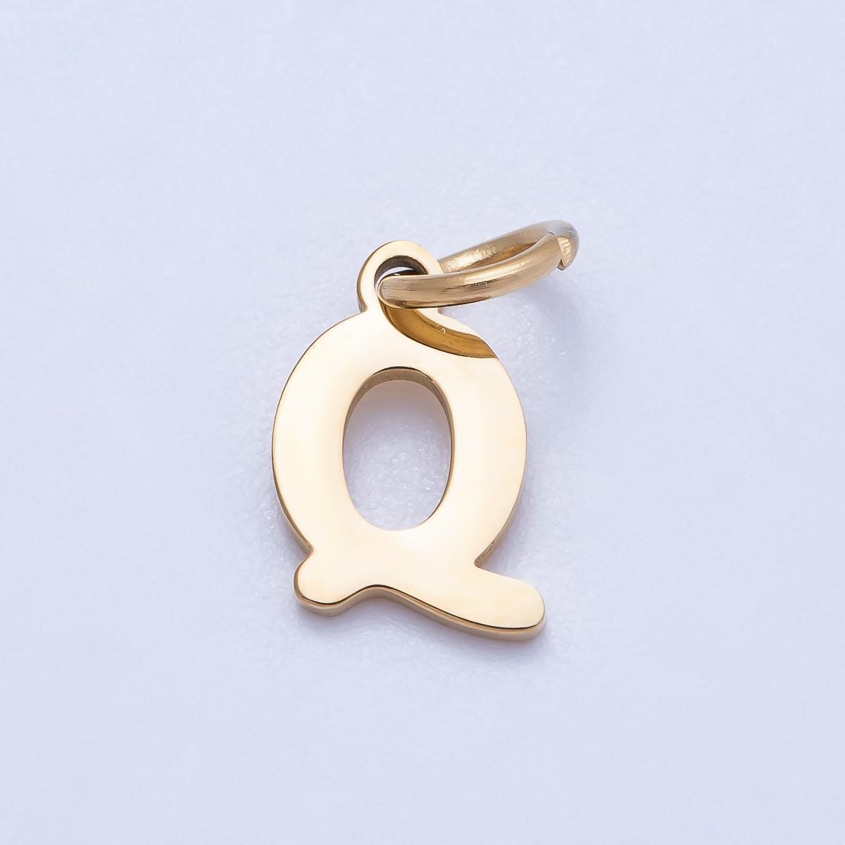 PVD Gold Plated Comic Font Initial Charm Dainty Alphabet Charm for Personalized Jewelry Tarnish Free Charms-667