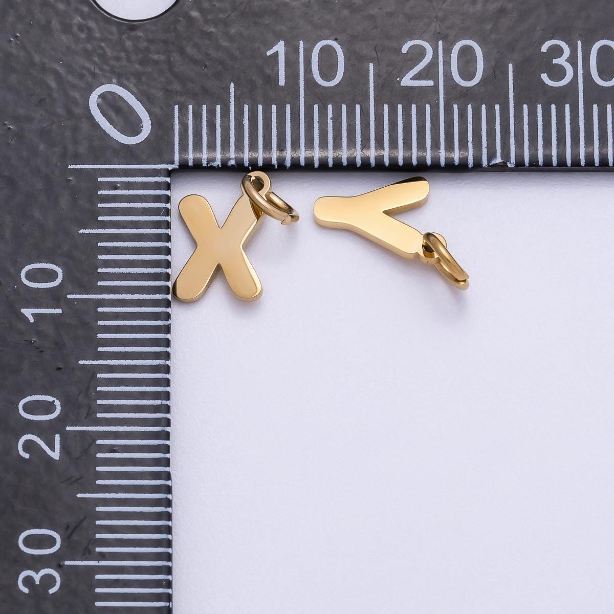 PVD Gold Plated Comic Font Initial Charm Dainty Alphabet Charm for Personalized Jewelry Tarnish Free Charms-667