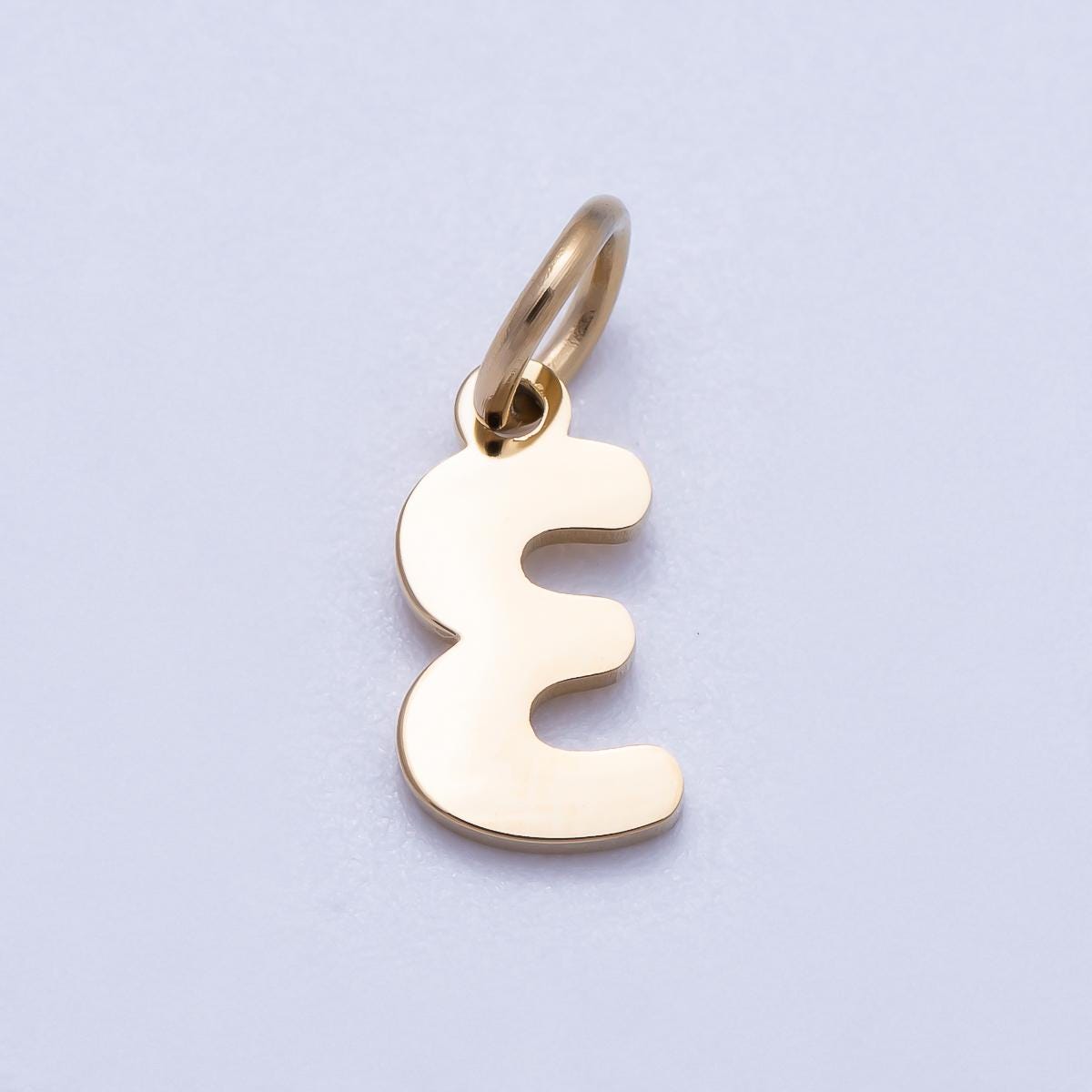 PVD Gold Plated Comic Font Initial Charm Dainty Alphabet Charm for Personalized Jewelry Tarnish Free Charms-667