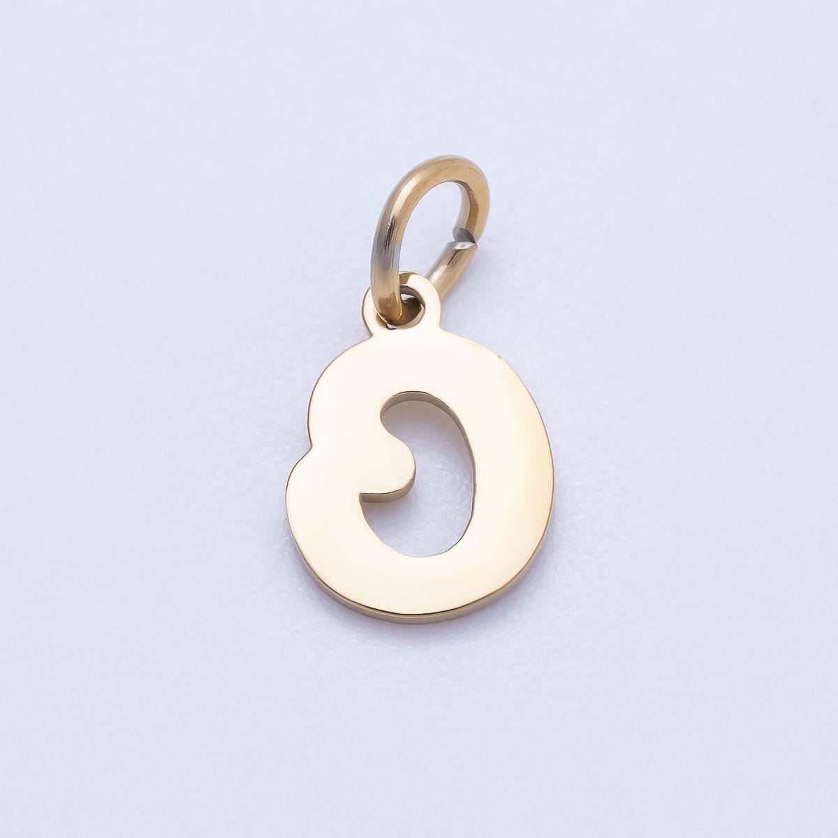 PVD Gold Plated Comic Font Initial Charm Dainty Alphabet Charm for Personalized Jewelry Tarnish Free Charms-667