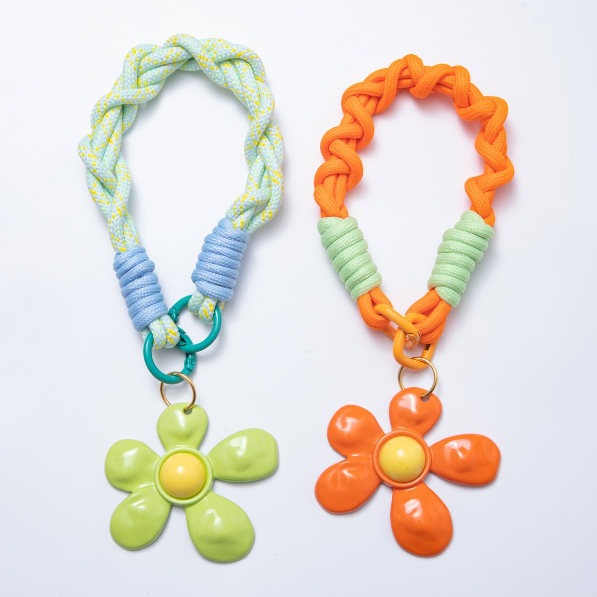 Kawaii Colorful Paracord Charm Bag Keychain Accessories Leather Daisy Charms for Back To School Backpack Purse Hanging Ornament WB - 00080 - DLUXCA
