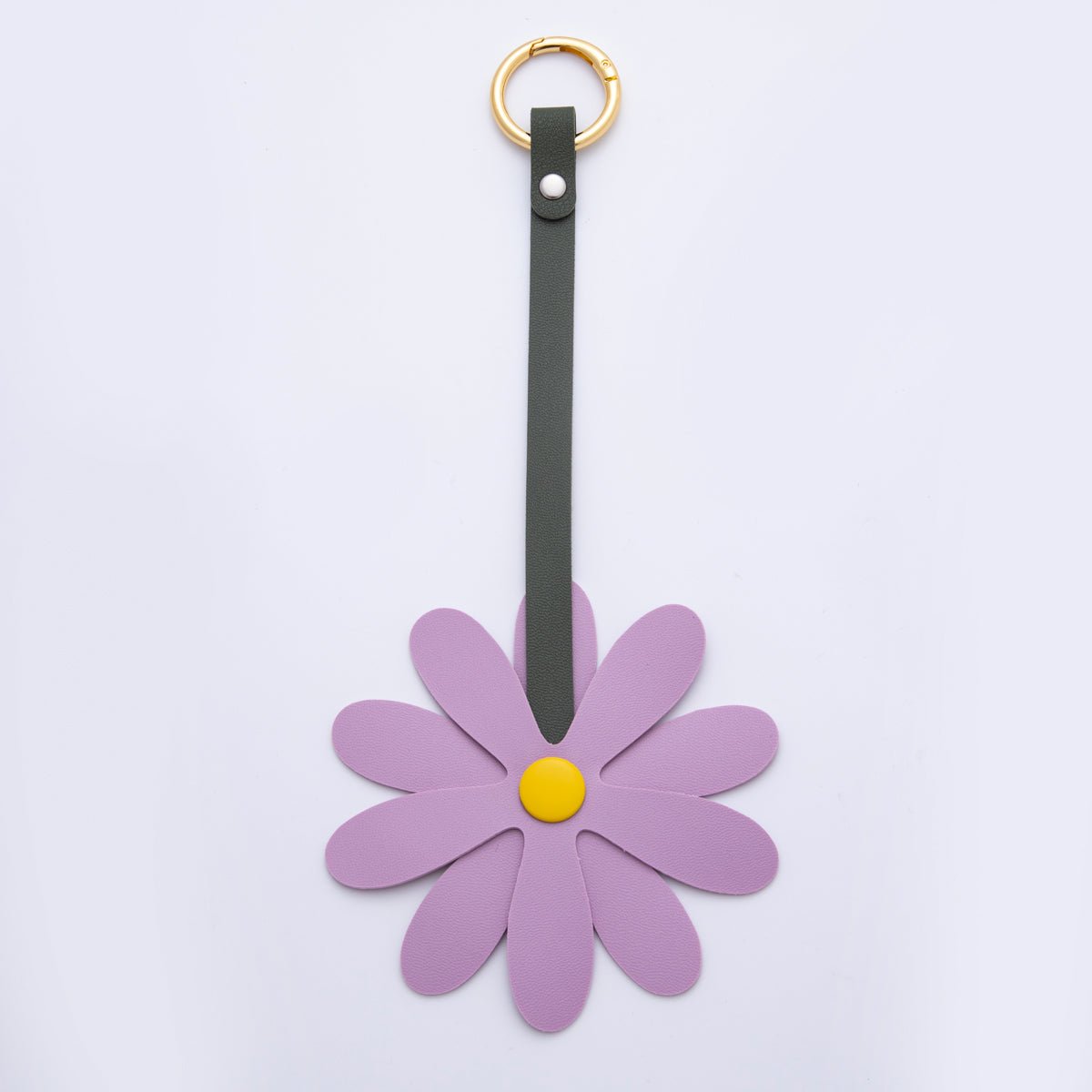 Leather Sun Flower Keyring Purse Bag Backpack Charm Flower Accessory WB - 00012 - DLUXCA