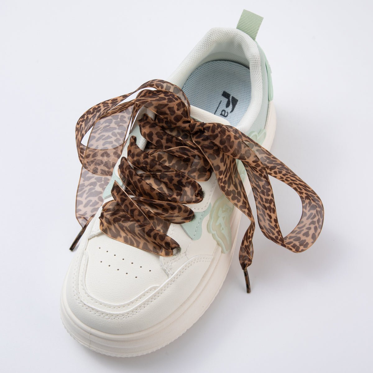Leopard Print Sheer Chiffon Fabric Ribbon Shoelaces | WB00305 - WB00308 - DLUXCA