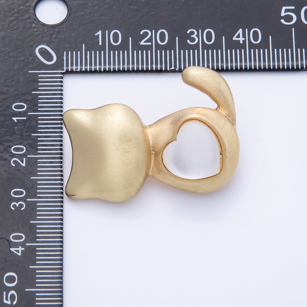 Matte Gold Mixed Metal Cat Kitten Pet Animal Pin Brooch | BH - 038 - DLUXCA
