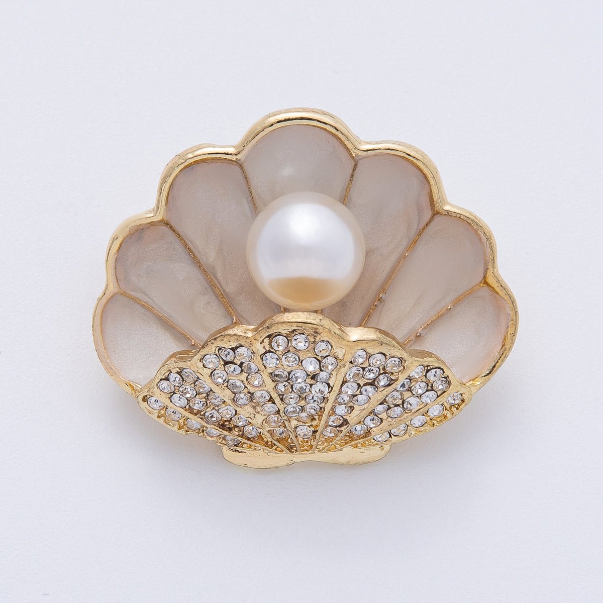 Mermaid Pearl - of - the - Sea Statement Shell Brooch Pin | BH - 009 - DLUXCA