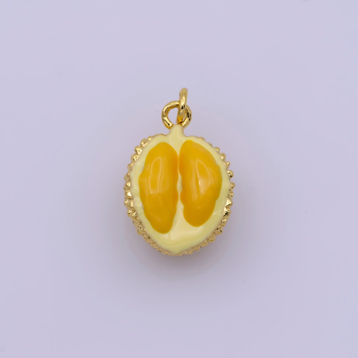Mini Gold Durian Charm Enamel King of Fruits Pendant M-826 - DLUXCA