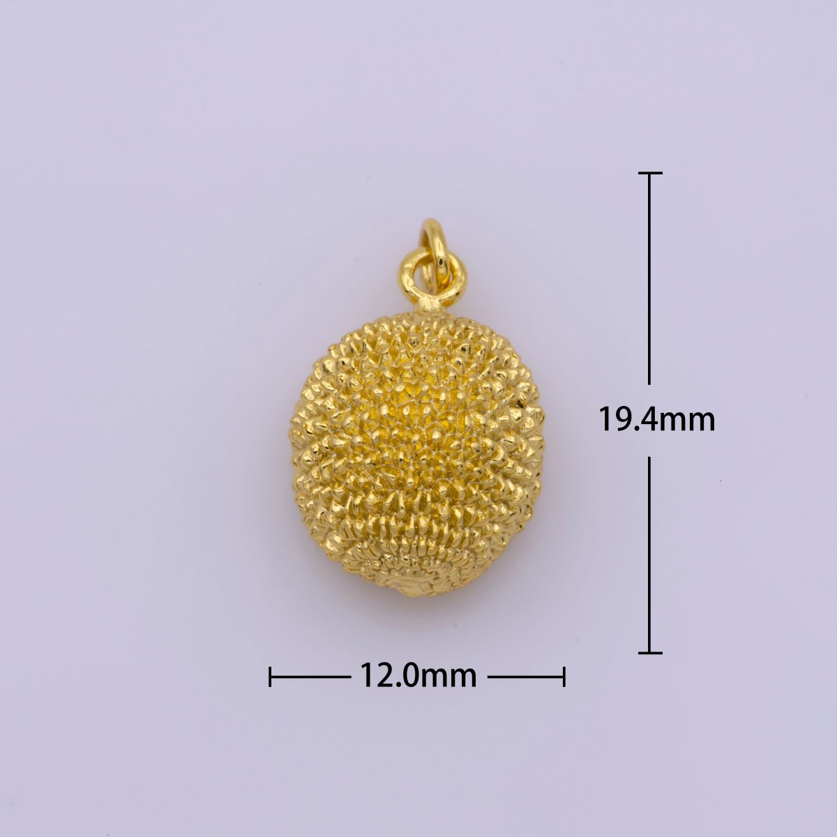 Mini Gold Durian Charm Enamel King of Fruits Pendant M-826 - DLUXCA