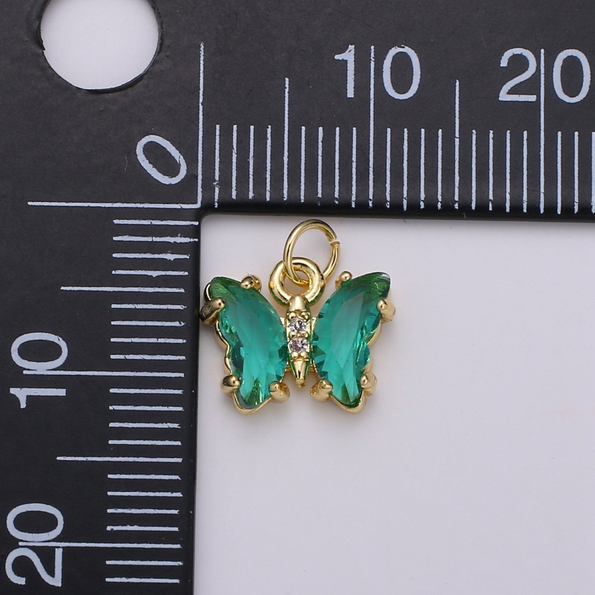 Mini Gold Filled Acrylic Butterfly Charm D813 D819 E023 E025 - DLUXCA