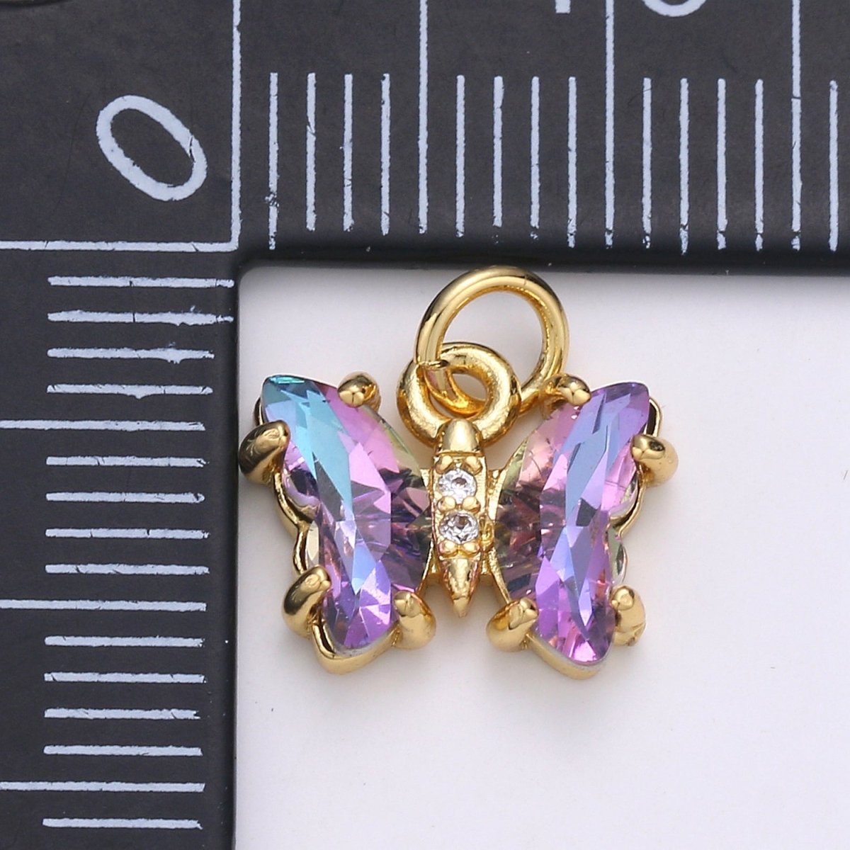 Mini Gold Filled Acrylic Butterfly Charm D813 D819 E023 E025 - DLUXCA