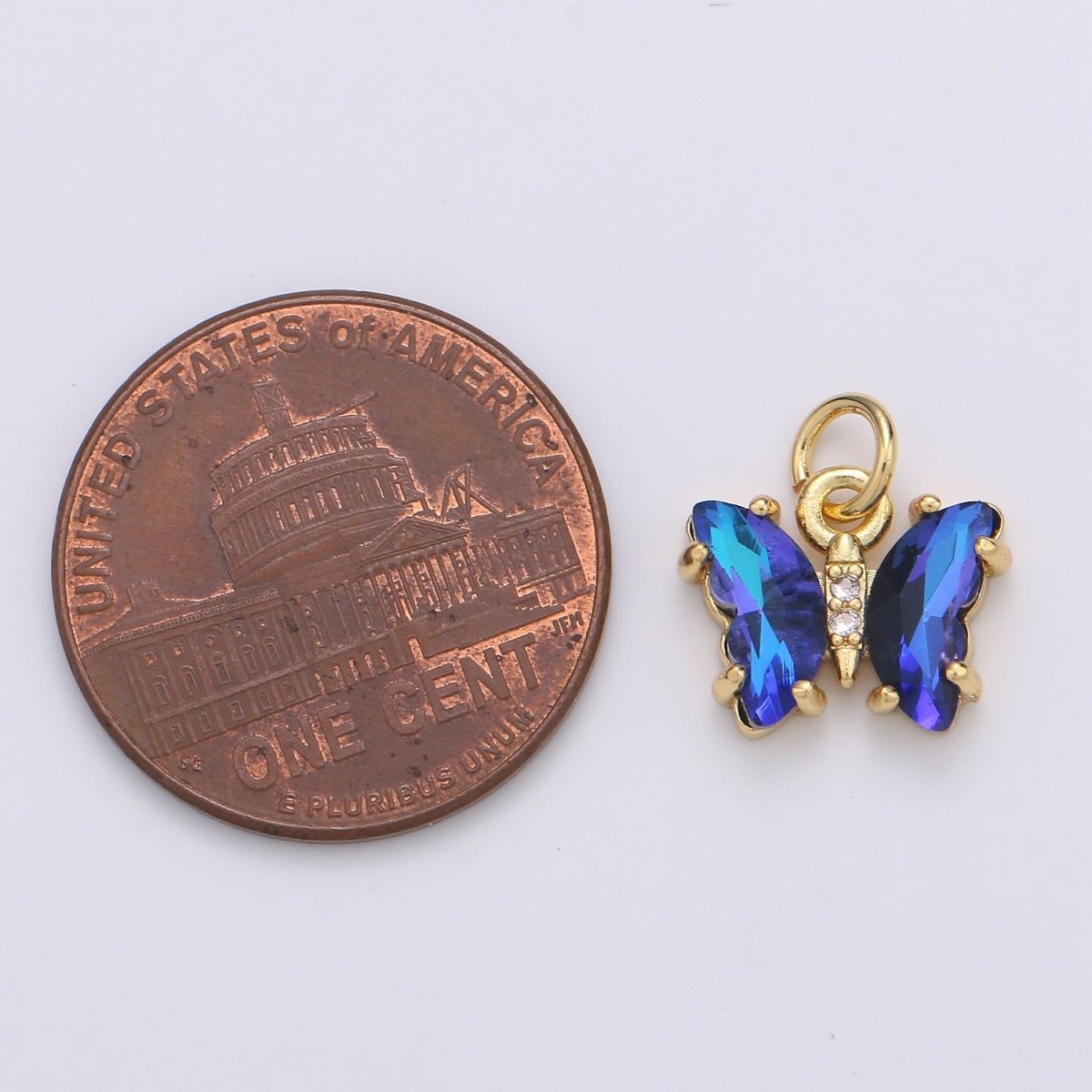 Mini Gold Filled Acrylic Butterfly Charm D813 D819 E023 E025 - DLUXCA