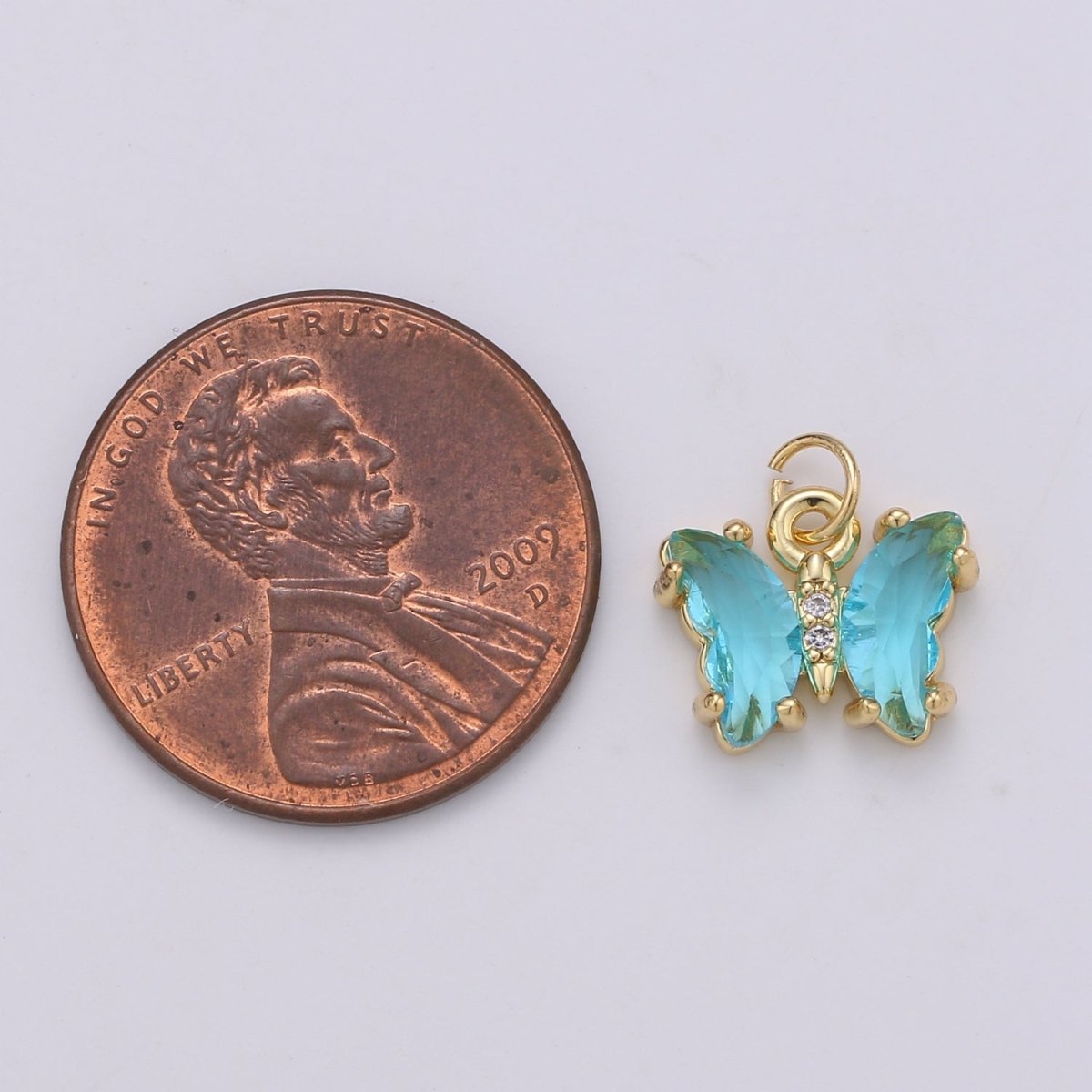 Mini Gold Filled Acrylic Butterfly Charm D813 D819 E023 E025 - DLUXCA