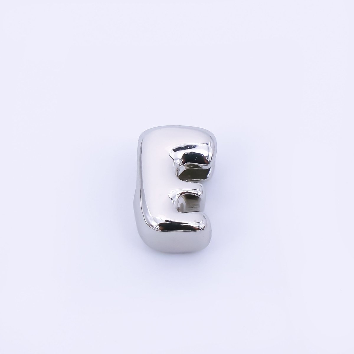 Mini Silver 8mm Initial Letter Alphabet Chubby Spacer Bead | AF040 - AF052 - DLUXCA