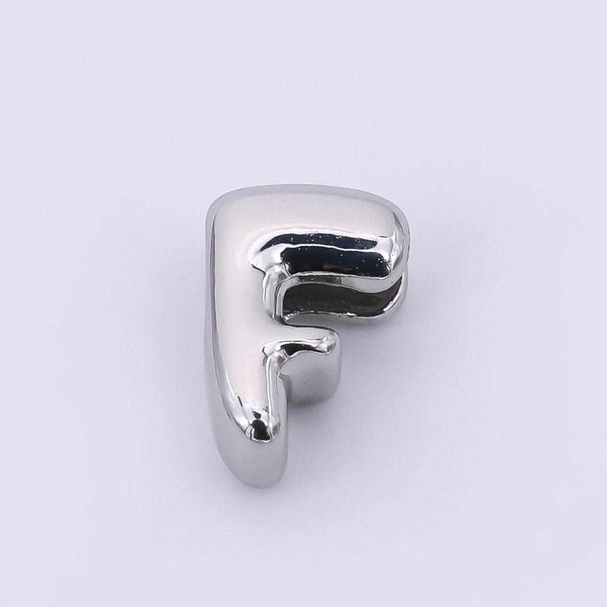 Mini Silver 8mm Initial Letter Alphabet Chubby Spacer Bead | AF040 - AF052 - DLUXCA