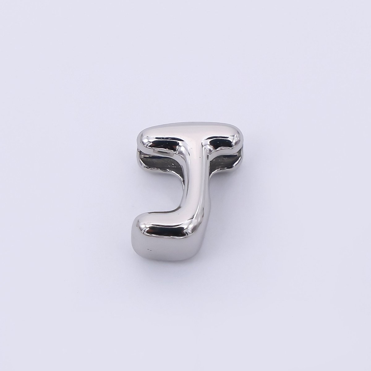 Mini Silver 8mm Initial Letter Alphabet Chubby Spacer Bead | AF040 - AF052 - DLUXCA