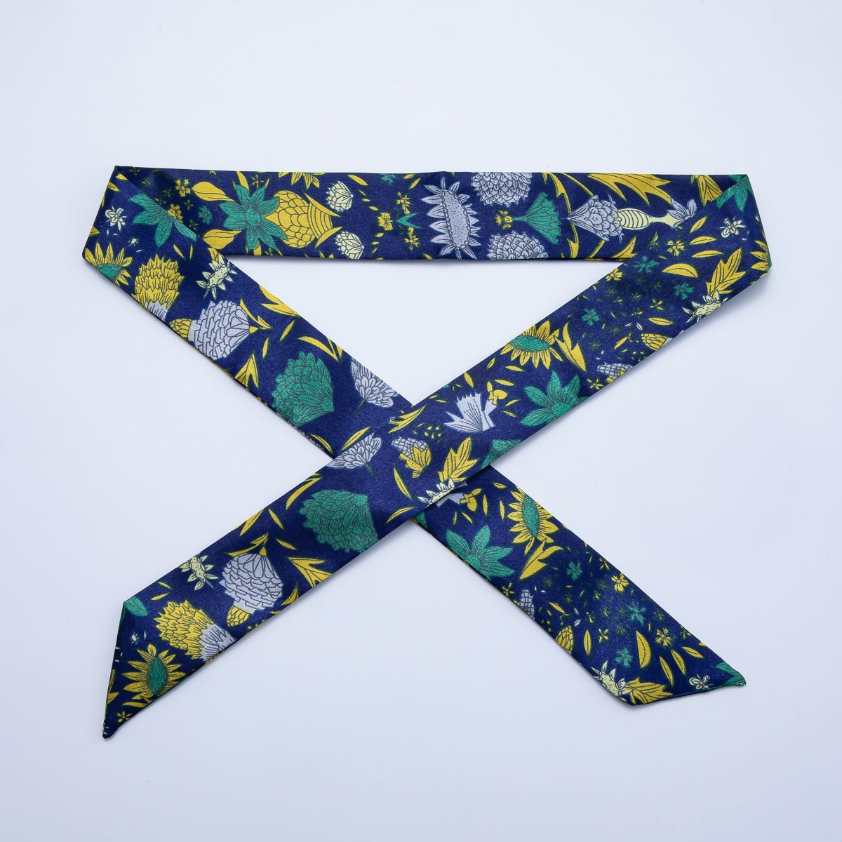 Modern Style 40mm Soft Faux Silk Bandana Scarf Necklace | WA - 1932 - DLUXCA