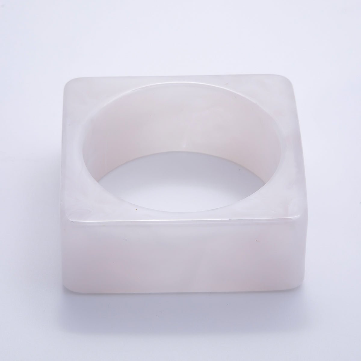 Multicolor Square Wide Acrylic Resin Bangle Statement Bracelet | WA - 04375 ~ WA - 04382 - DLUXCA
