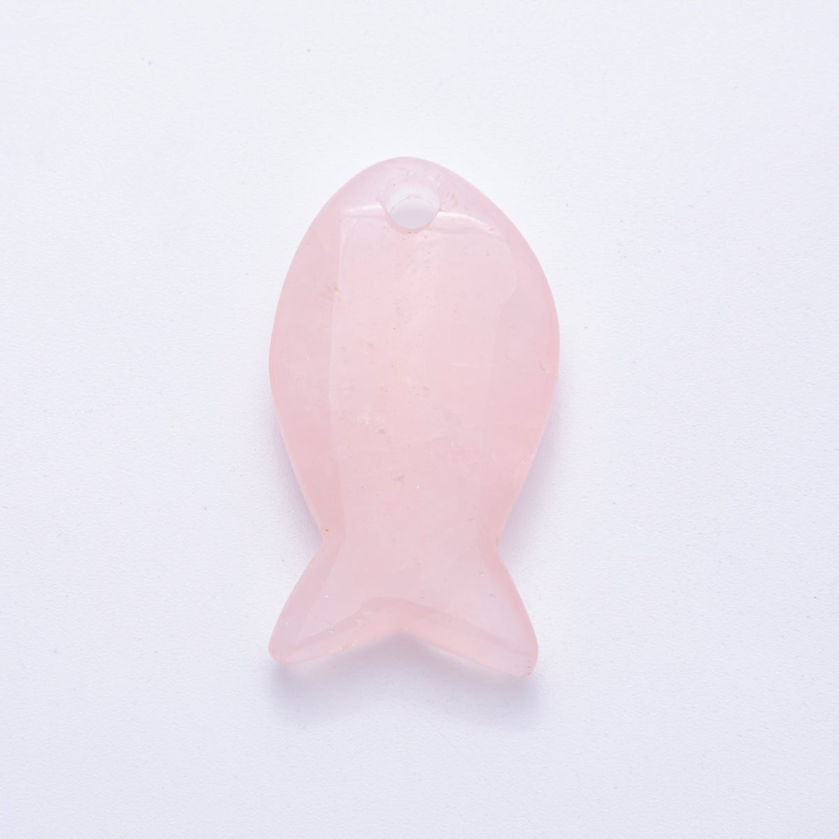 Natural Gemstone 40mm Agate, Carnelian, & Jasper Minimalist Under the Sea Fish Bead Charm | Z - A1242 - Z - A1246 - DLUXCA