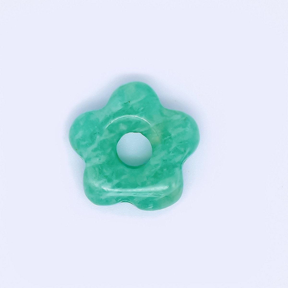 Natural Gemstone Five - Petals Flower Clover Spacer Beads | B447 B449 B451 B454 - DLUXCA