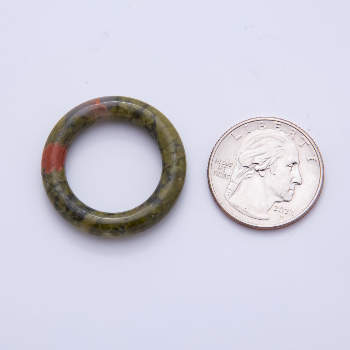 Natural Gemstone Round Ring Smooth Polish Spacer Beads | ZA1227 - ZA1229 - DLUXCA