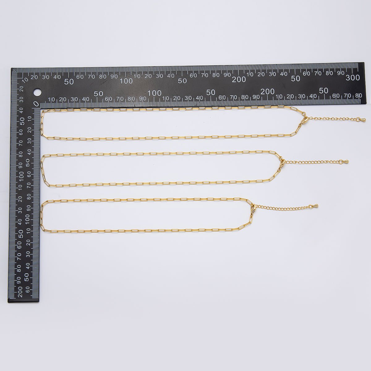 Paperclip Chain Necklace 16inch, 18inch, and 20inch | WA - 04039 - WA - 04041 - DLUXCA