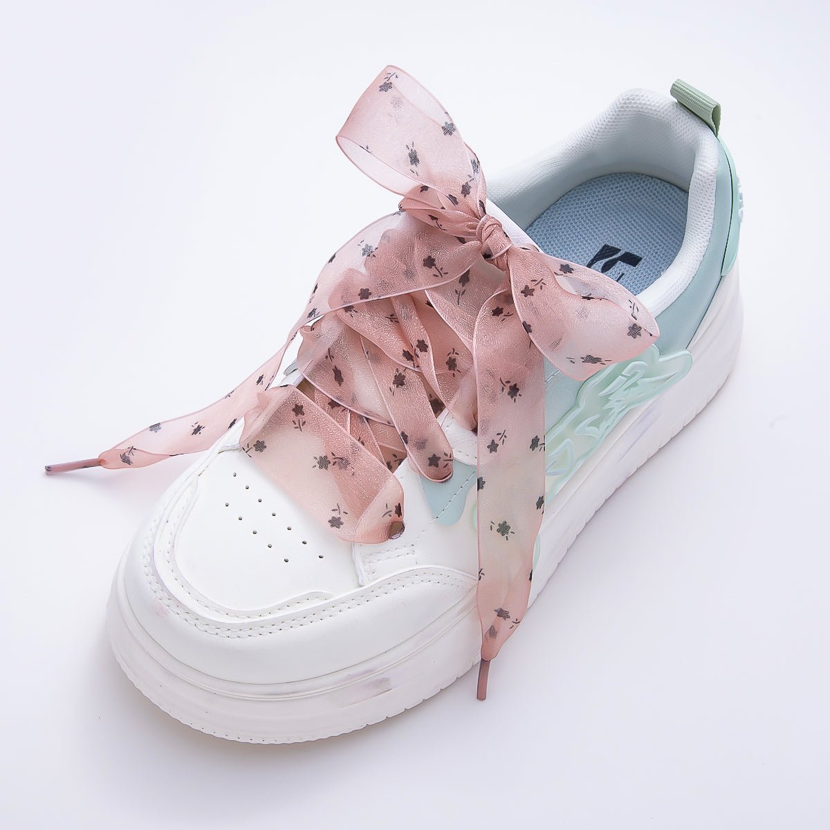 Polka Dotted 55 Inch Sheer Chiffon Ribbon Fabric Shoelace Accessories | WB-00359 - WB-00363 - DLUXCA
