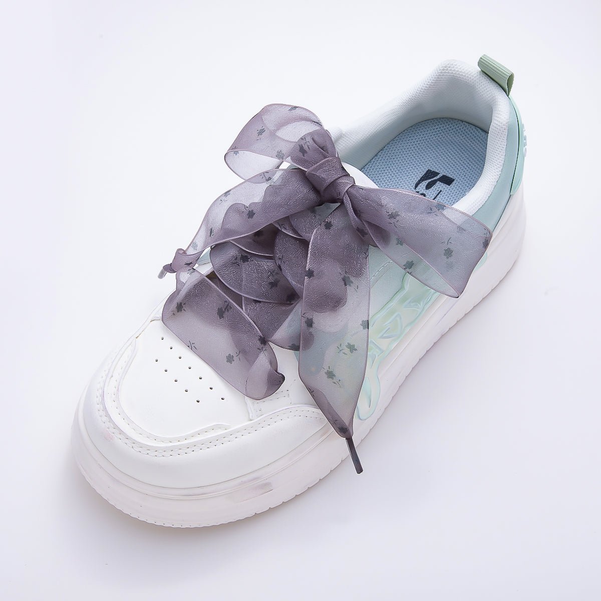 Polka Dotted 55 Inch Sheer Chiffon Ribbon Fabric Shoelace Accessories | WB-00359 - WB-00363 - DLUXCA