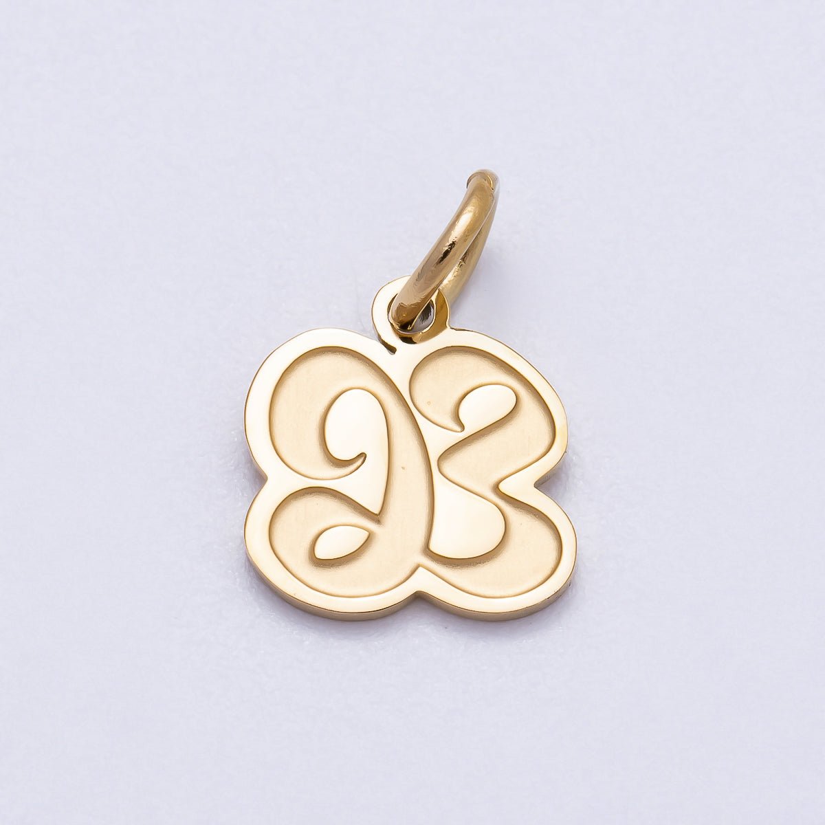 PVD Stainless Steel 10mm Old English Alphabet Letter Mini Charm A - Z | Charms - 00720 ~ Charms - 00745 - DLUXCA