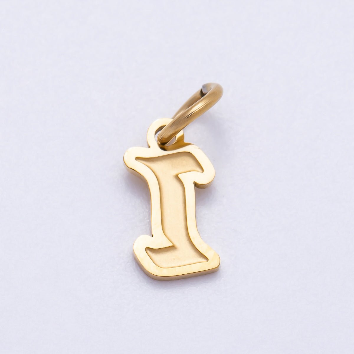PVD Stainless Steel 10mm Old English Alphabet Letter Mini Charm A - Z | Charms - 00720 ~ Charms - 00745 - DLUXCA