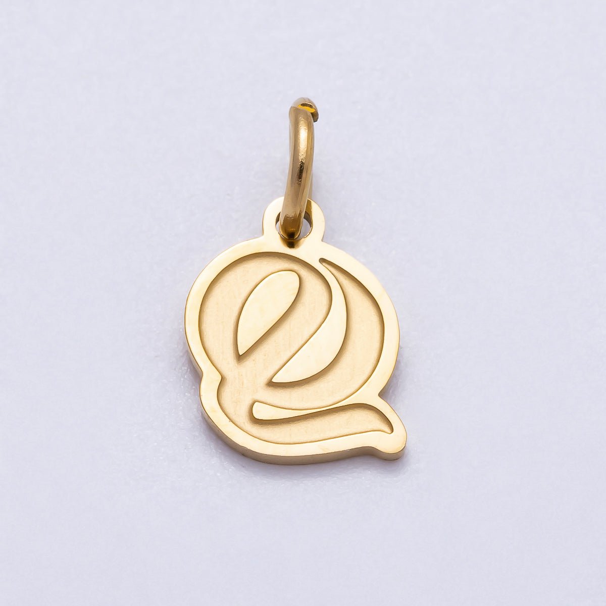 PVD Stainless Steel 10mm Old English Alphabet Letter Mini Charm A - Z | Charms - 00720 ~ Charms - 00745 - DLUXCA