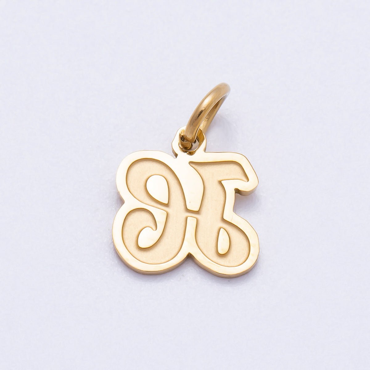 PVD Stainless Steel 10mm Old English Alphabet Letter Mini Charm A - Z | Charms - 00720 ~ Charms - 00745 - DLUXCA