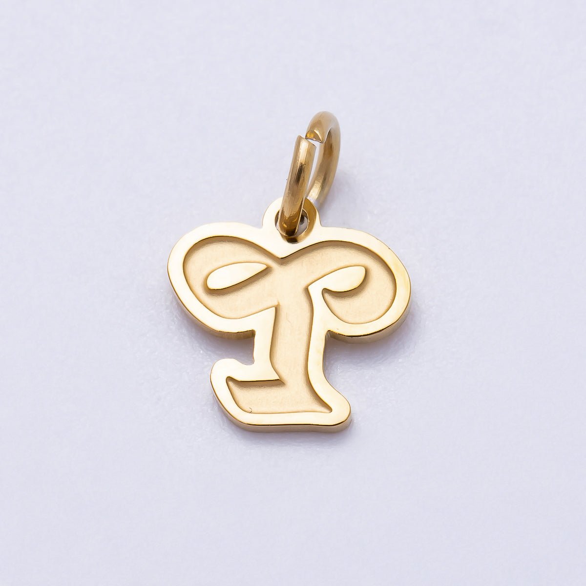 PVD Stainless Steel 10mm Old English Alphabet Letter Mini Charm A - Z | Charms - 00720 ~ Charms - 00745 - DLUXCA