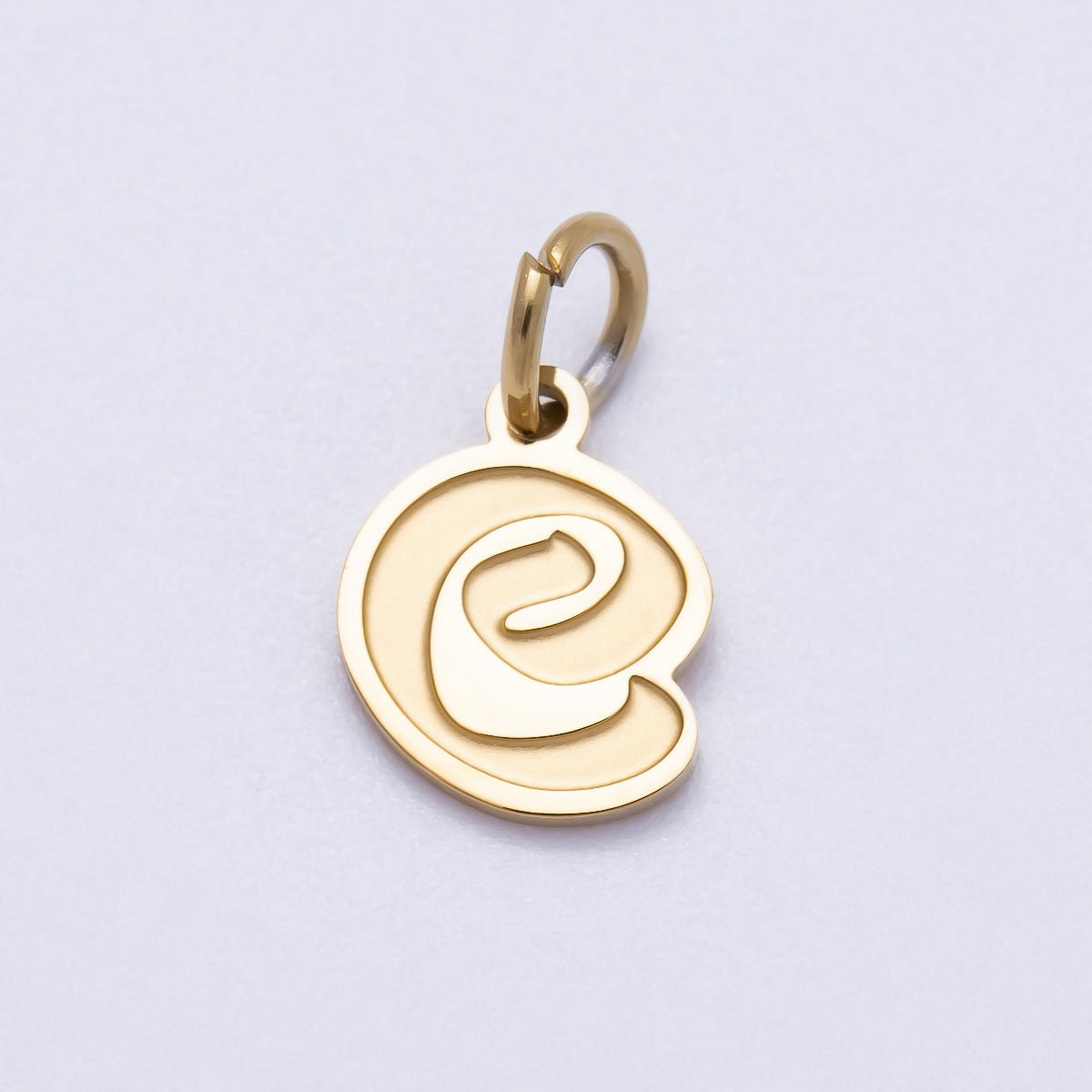 PVD Stainless Steel 10mm Old English Alphabet Letter Mini Charm A - Z | Charms - 00720 ~ Charms - 00745 - DLUXCA