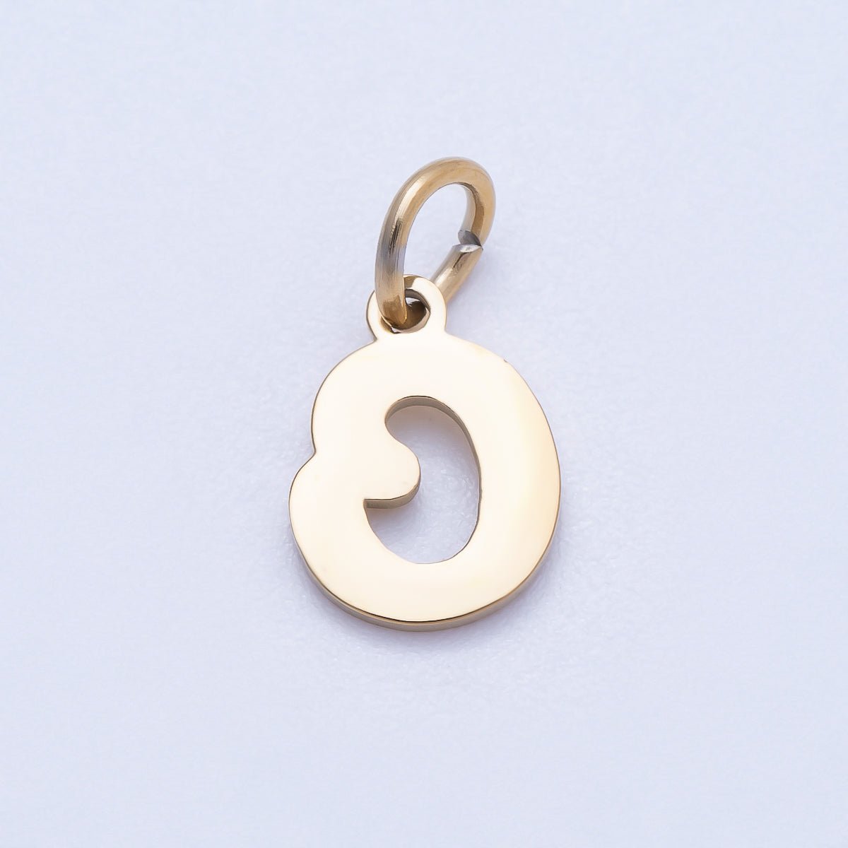 PVD Stainless Steel 10mm Plain Alphabet Letter Mini Charm A - Z | Charms - 00667 ~ Charms - 00692 - DLUXCA