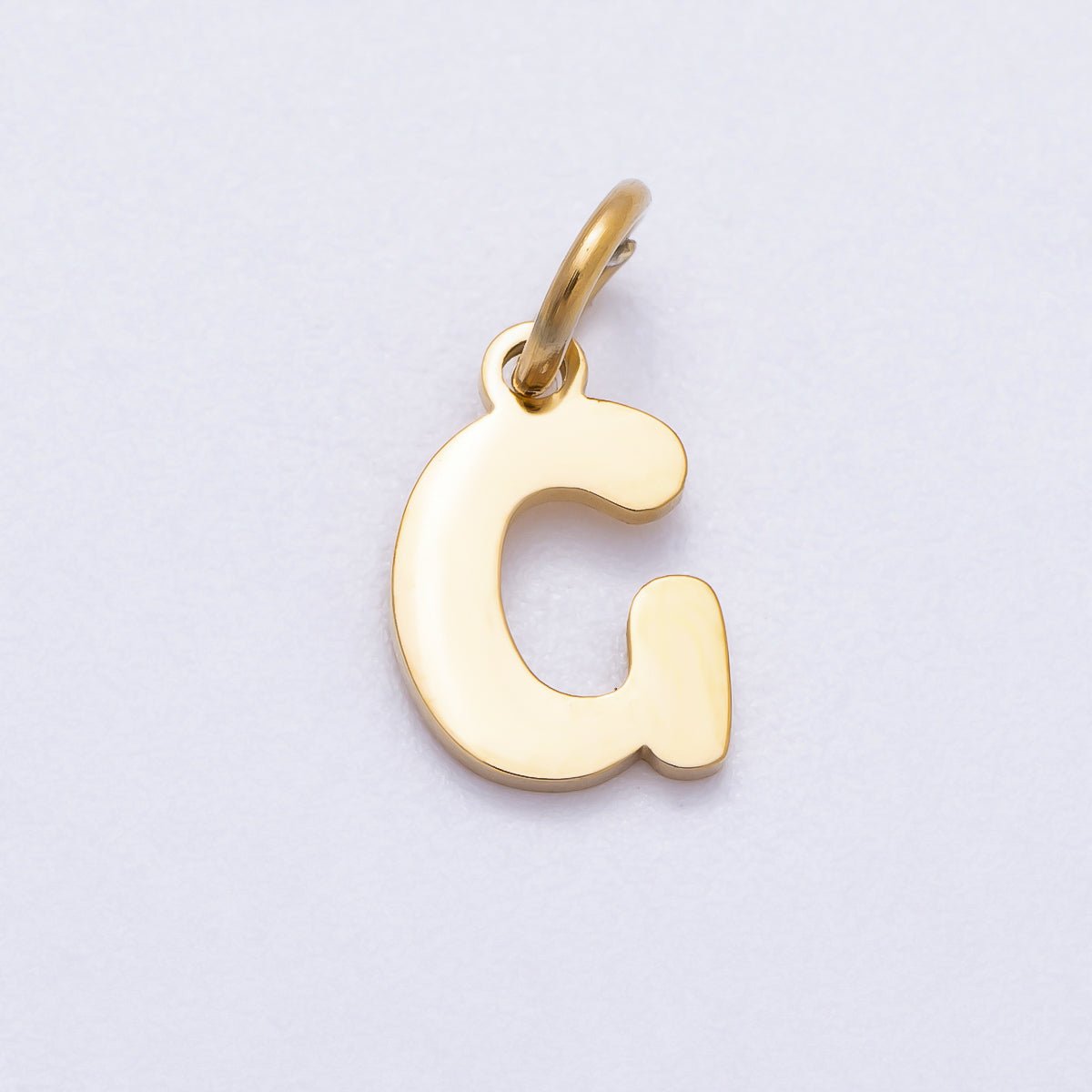 PVD Stainless Steel 10mm Plain Alphabet Letter Mini Charm A - Z | Charms - 00667 ~ Charms - 00692 - DLUXCA