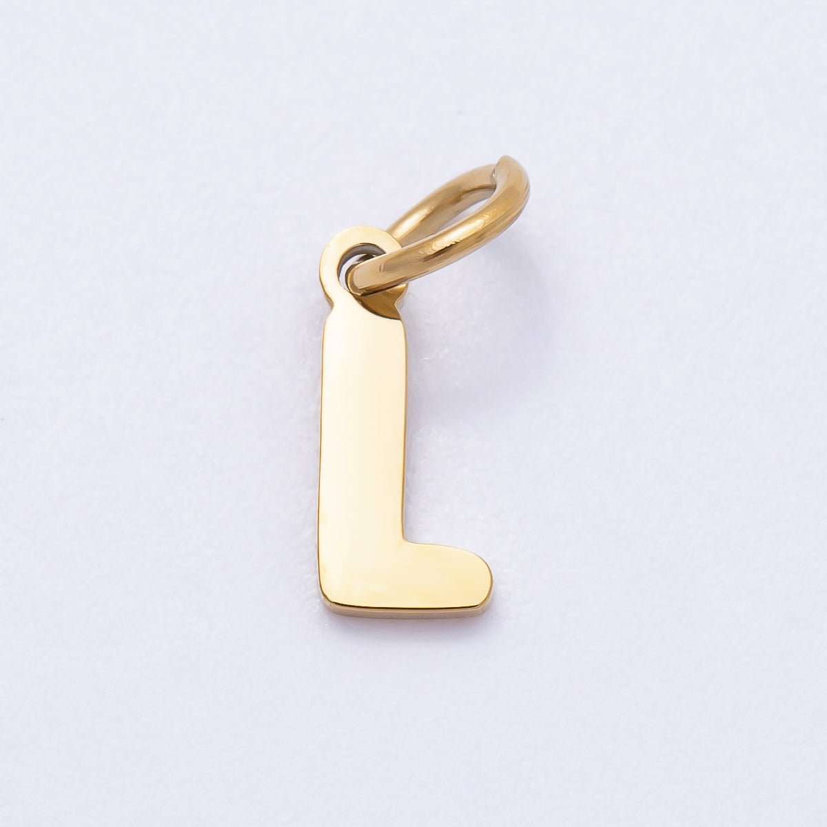 PVD Stainless Steel 10mm Plain Alphabet Letter Mini Charm A - Z | Charms - 00667 ~ Charms - 00692 - DLUXCA