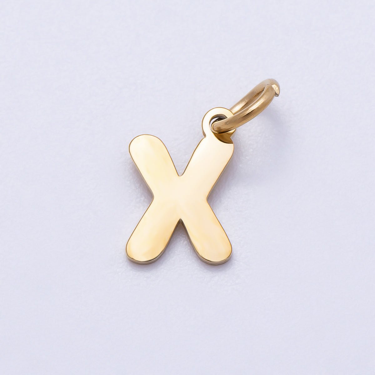 PVD Stainless Steel 10mm Plain Alphabet Letter Mini Charm A - Z | Charms - 00667 ~ Charms - 00692 - DLUXCA