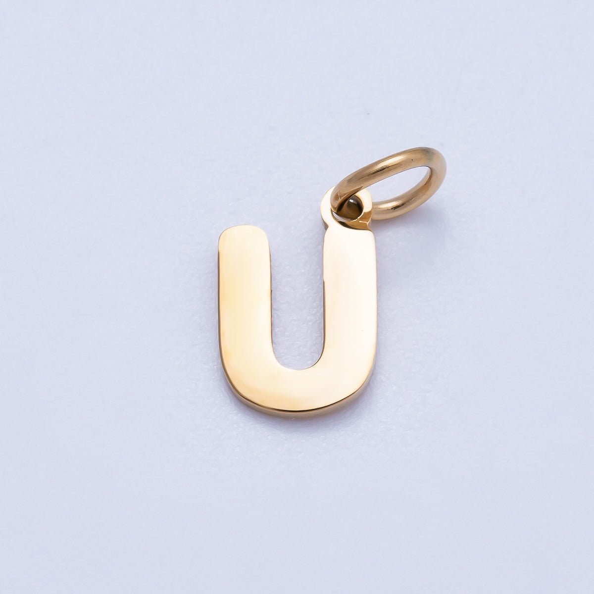 PVD Stainless Steel 10mm Plain Alphabet Letter Mini Charm A - Z | Charms - 00667 ~ Charms - 00692 - DLUXCA
